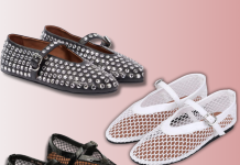 alaia mesh flats dupe